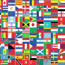 Painel de bandeiras do mundo